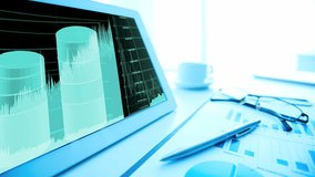 Monitor with animate graphics. - Powered by Shutterstock - Get 15% off with code: PIKWIZARD15