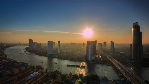 Time lapse view of Bangkok City Thailand
