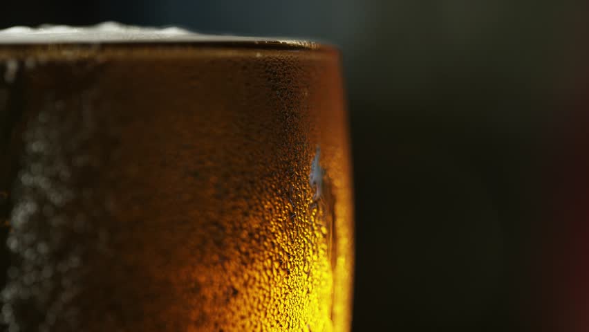 Close Up of Glass of Beer