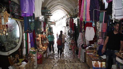Israel Circa June 2015 Palestinian Shops Stock Footage Video (100%