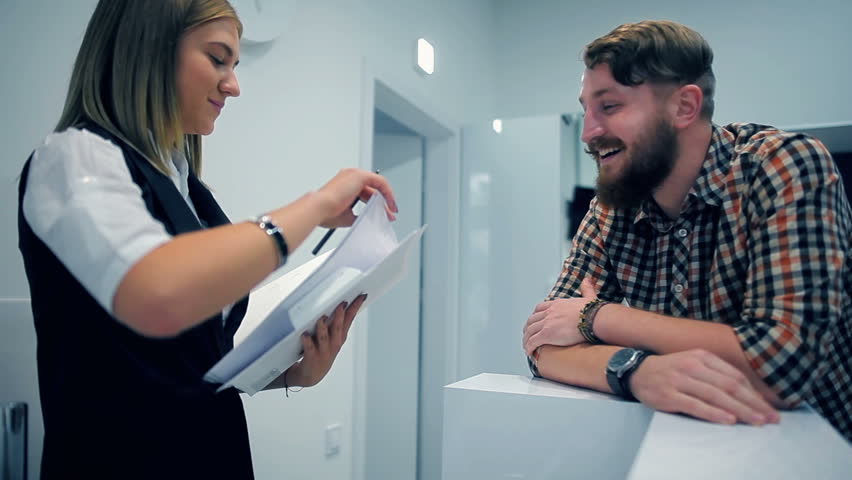 Administrator conveys questionnaire to client