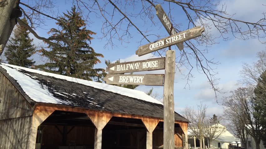 Old West Establishing Shots - Pioneer Town in Winter barn