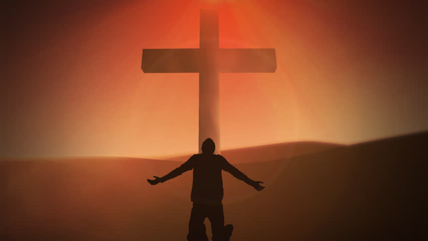 Man Kneeling At The Cross 스톡 동영상 비디오100 로열티프리 13897394 Shutterstock