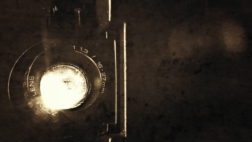 The light beam of a Super 8mm film projector