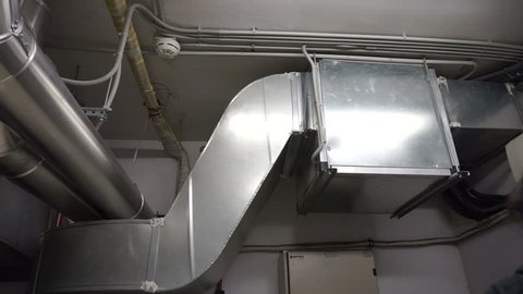 airduct of an HVAC system in office building