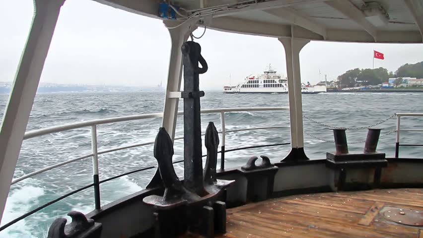 Traveling by boat in Istanbul 