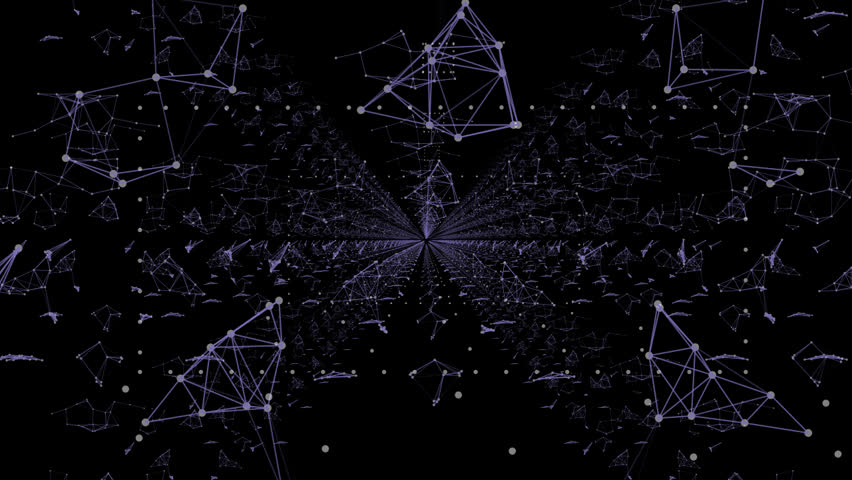 Purple plexus constelations motion graphic with loop