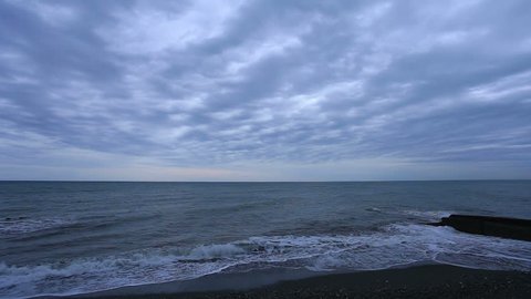 sunset on the Black sea. Adler, Russia. Full HD