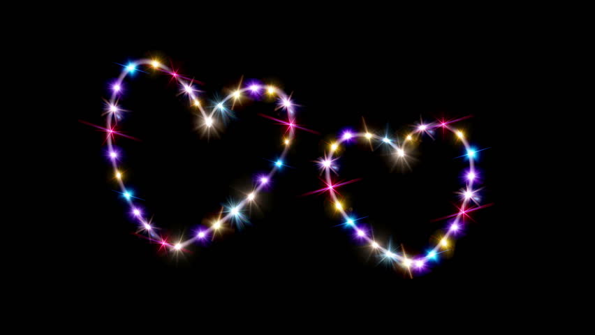 dark background hearts forming stars Stock Footage Video (100% Royalty ...