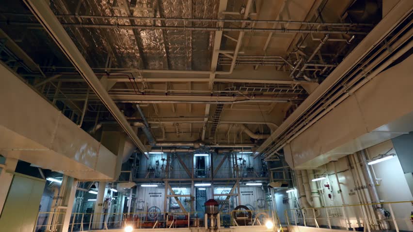Engine room of very large ship