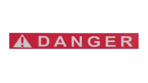 Flashing danger sign