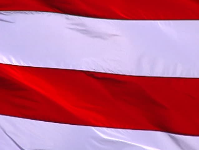 United States Flag Blowing In The Wind