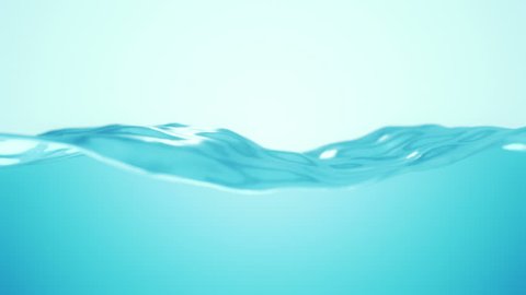 Beautiful water surface. Abstract background with animation waving of waterline. Animation of seamless loop.