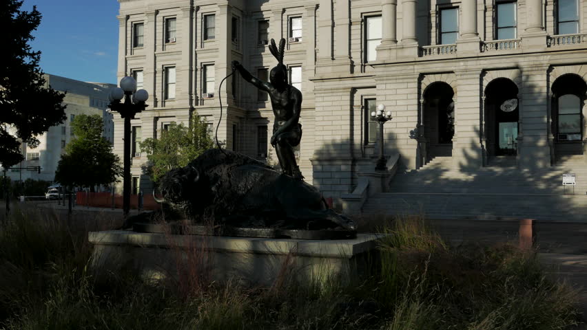 4K Colorado State Capitol building. Exterior tilt, shot in Denver with PANASONIC GH4 in 4K UHD.