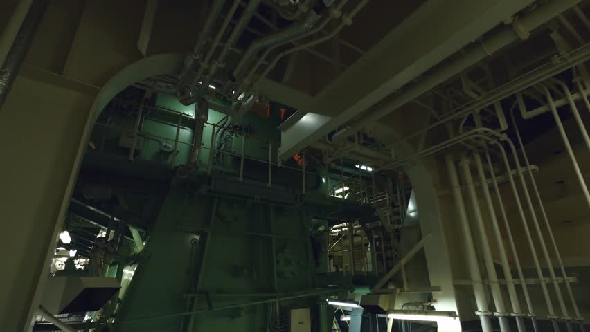 Engine room of very large ship