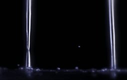 High speed camera shot of an water element, isolated on a black background. Can be pre-matted for your video footage by using the command Frame Blending - Multiply.
