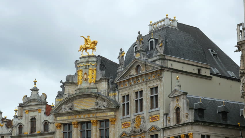 Grand place, brussels old city square, 4k