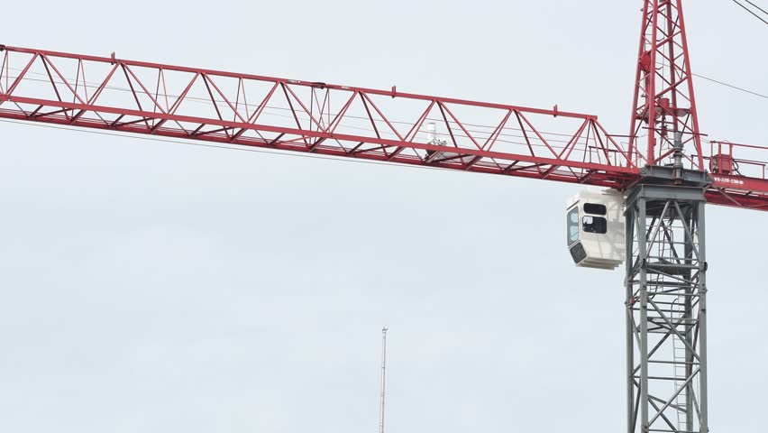 Construction crane 4k video