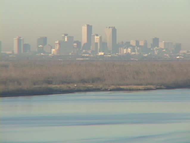 Levees surround and protect the city of New Orleans.