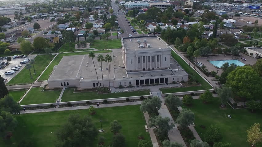 Aerial view of the Mesa, Arizona LDS Temple