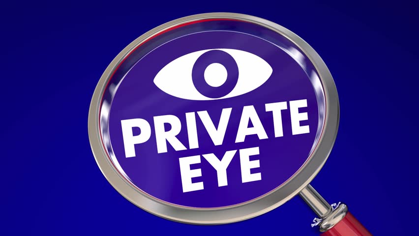 private eye investigator magnifying glass words Stock Footage Video ...