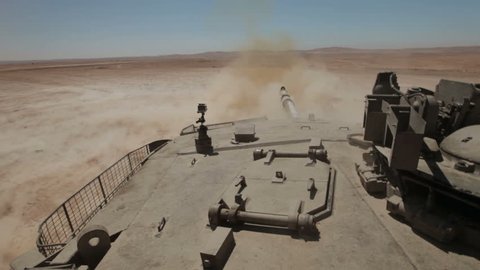 Tanks fired live ammunition. M1 Abrams