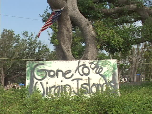 A building frame remains after Hurricane Katrina.