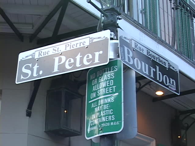 Pedestrians walk in the French Quarter of New Orleans.