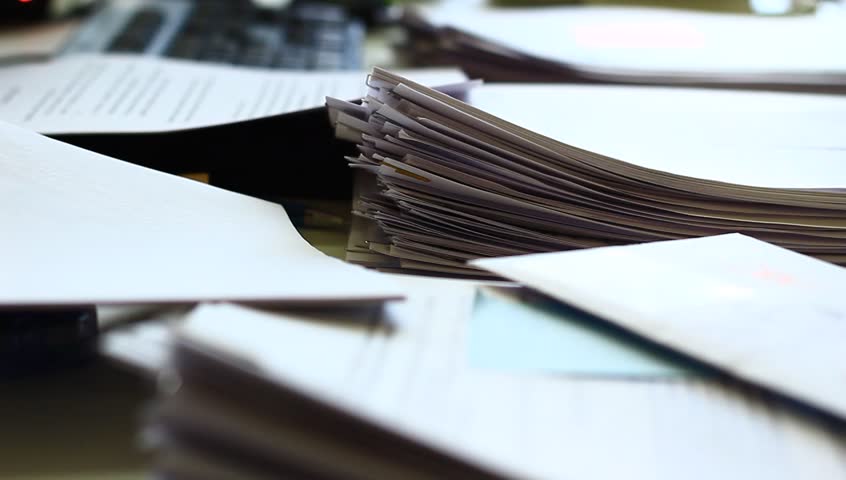 Documents in the office. Royalty-Free Stock Footage #14019803