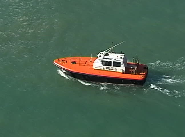 Pilots ship in the port