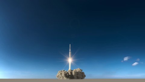 rocket takes off