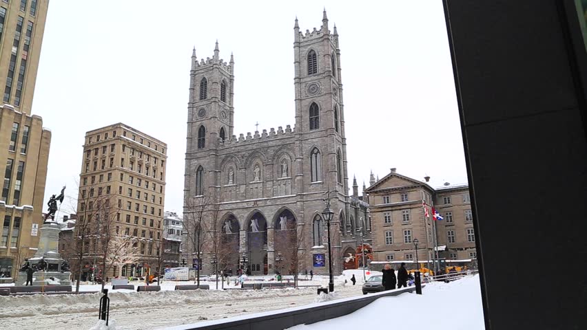 Exterior of Notre Dame Basilica