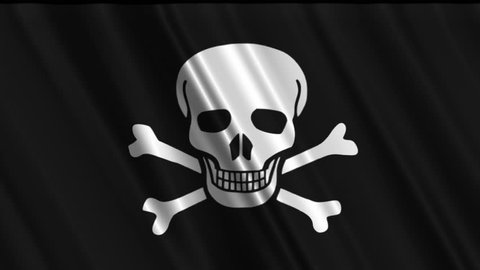 Seamless looping pirate flag 1