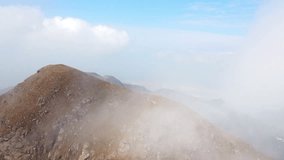 Flowing Clouds in Mountains. 4K Ultra HD 3840x2160 Video Clip