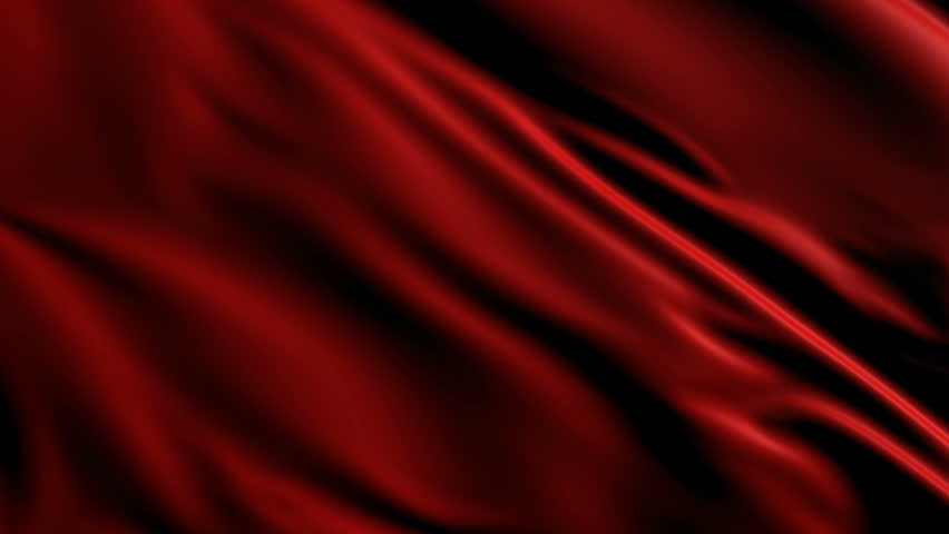 Animated red wavy silk fabric background