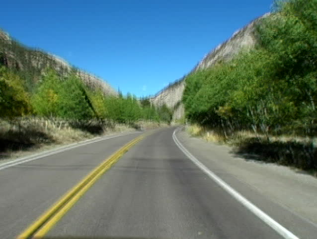 Speeding through the scenic Eastern Sierra Nevadas in the fall.