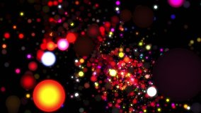 Colorful disco LED balls is seamless motion graphics visual for music videos, night clubs, LED screens, projection mapping, fashion show, VJs and DJs, party and holiday events, broadcast, audiovisual.