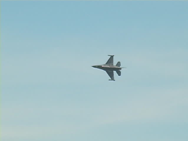 F/A 18 Hornet fighter jet spiraling in the sky.