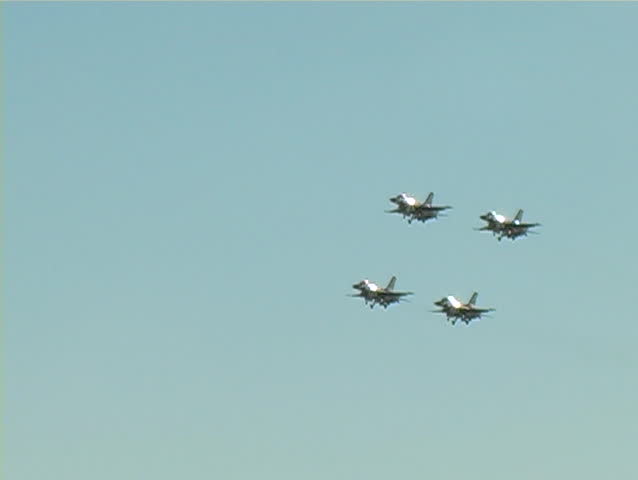 Thunder Birds performing at an air show in California.