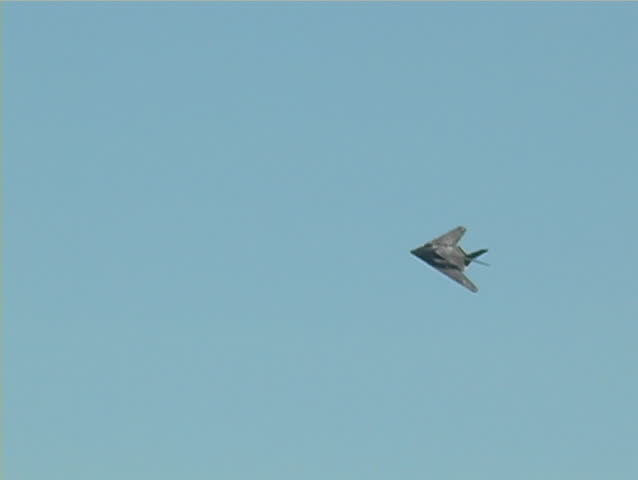 A Stealth fighter jet in flight.