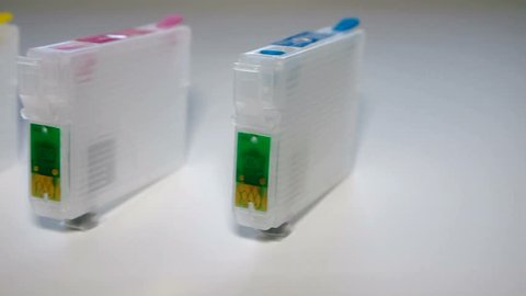 Empty inkjet cartridges with a chip