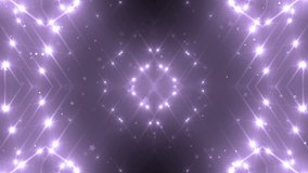 VJ Fractal violet kaleidoscopic background.Disco spectrum lights concert spot bulb. Abstract background with stars and particles for use with music videos. VJ Loops animation.