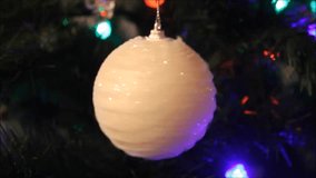 The rotating ball on a New Year tree
