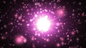 Motion pink background light stars and particles.Space background with spinning camera. VJ Loops animation.