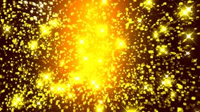 Abstract yellow stars animation background. 4K Resolution (Ultra HD).