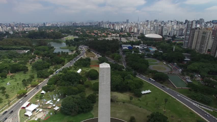 Aerial view of Ibirapuera in Sao Paulo, Brazil