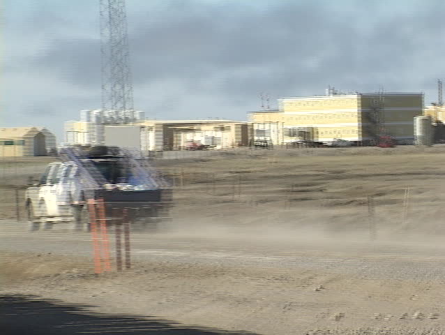 Medium shot of a Halliburton building in Alaska.