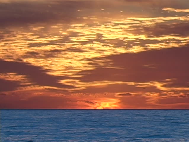 The sun takes a bow.