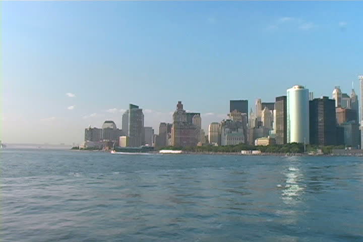 A view of Manhattan from the Staten Island Ferry. 
