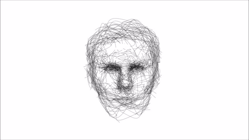 Face Of A Man Line Stock Footage Video 100 Royalty Free 14137826 Shutterstock